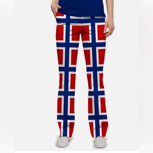Loudmouth Women's Golf Norway Flag Pants